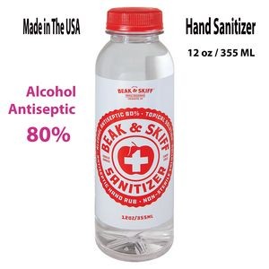 12 oz Liquid Hand Sanitizer 80% Alcohol Antiseptic .MADE IN U.S.A