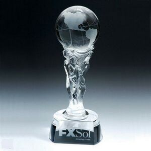 Optical Crystal Athena Globe Trophy