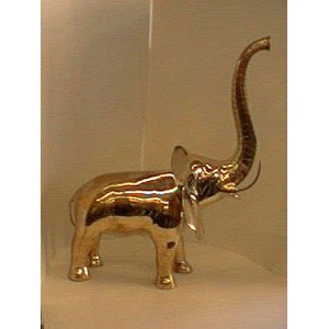 25" Solid Brass Jumbo Elephant King