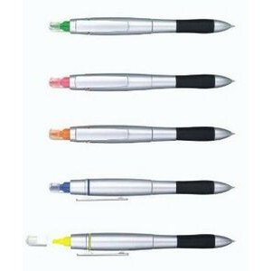 Chrome Highlighter Ballpoint Pen