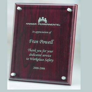 Rosewood Plaque W/ Glass (Siikscreen)
