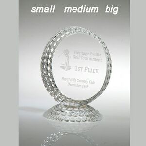 Optical Crystal Golf Trophy-Small