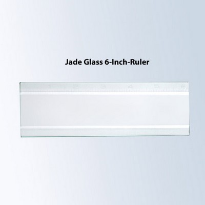 6 Inch Jade Glass Ruler