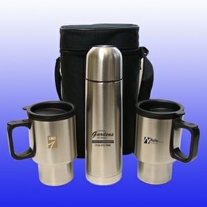 Stainless Steel Travel Mug & Thermos Set