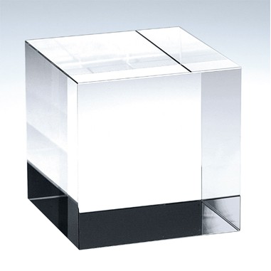 Medium Straight Crystal Cube Award/Paperweight