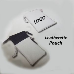 Leatherette Drawstring Pouch ( 3 1/8" x 4 1/2")