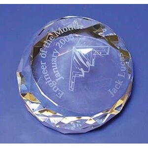 Round Crystal Paperweight (Screened)