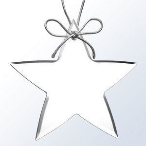 Acrylic Ornament with Silver String - Star