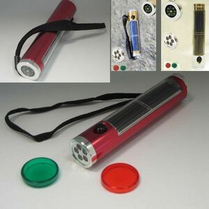 Solar Powered Flash light with compass (Engraved)
