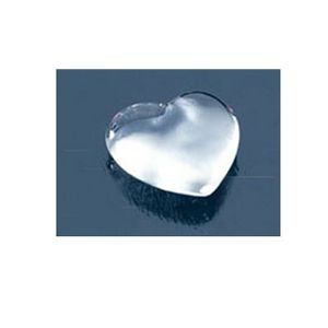 Clear Glass Heart Paper Weight