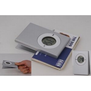 Silver Plastic Clip W/Clock