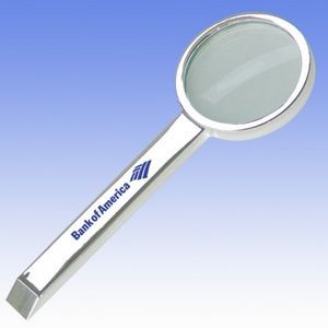 Silver Plated Brass Magnifier.