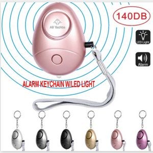 Emergency Self-Defence Alarm Keychain W/ LED Light.