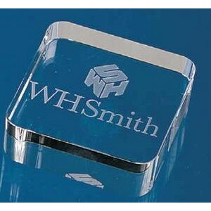 Crystal Square Paperweight.