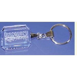 Crystal Rectangle Keychain (Engraved)