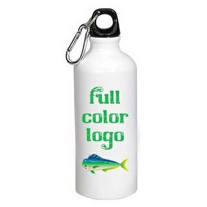 22 Oz. White Full Color Sublimation Stainless Steel Water Bottle
