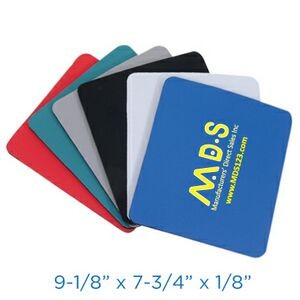 Rectangular Fabric Mouse Pad w/ Rubber Base (1/8" Thick)