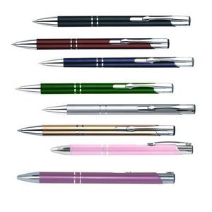 Metal Fancy Line Pens with Silver Accent - Screened