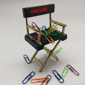Brass Magnetic Director Chair with Paper Clips.