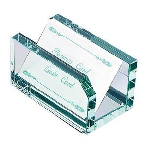 Jade Glass Business Card Holder