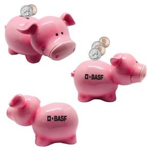 8" Pink Farm Piggy Bank