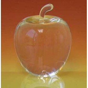 Optic Crystal Apple Paperweight