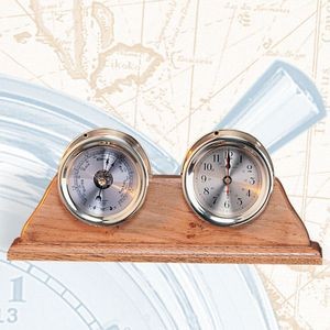 2 In 1 Brass Nautical Executive Set - Laser Engraved