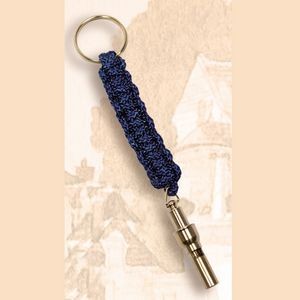 Mini Brass Whistle w/Polyester Braided Strap