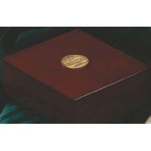 Rosewood Finish CD Box with Custom Medal