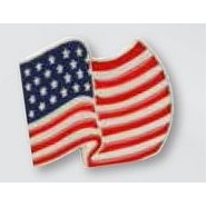 Enameled United States Flag Shape Lapel Pin