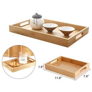 Wood Serving Tray with Handles