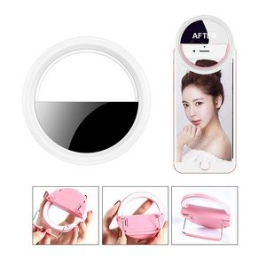 Battery LED Phone Selfie Round Ring Fill Light with Mirror