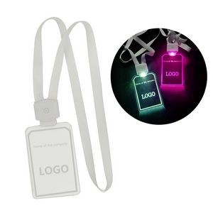 Acrylic LED Name Card with Lanyard
