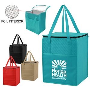 Insulated Zipper Cooler Tote Large Size