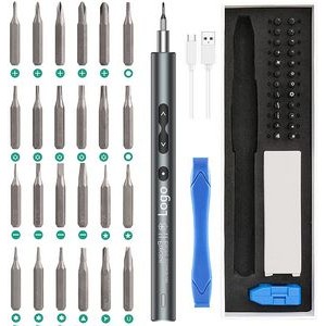 Rechargeable Electric Mini Screwdriver Set with 24 Bits with LED Lights Handy Repair Tool