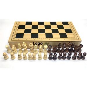 Wooden Magnetic Chess Set Folding Board Game
