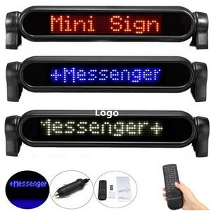 12v Remote Led Car Sign Programmable Scrolling Message Sign Board For Car Shop With Cigar Lighter