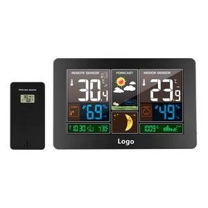 LCD Wireless Weather Stations with Atomic Clock and Date Digital Weather Thermometer