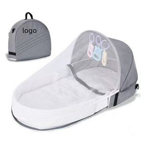 Travel Bassinet for Baby, Portable Baby Bassinet, Foldable Baby Bed with Mosquito Net, Foldable Fram