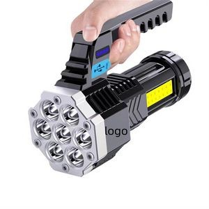 7LED strong USB rechargeable portable flashlight
