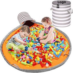 Foldable Toy Storage Basket and Play Mat