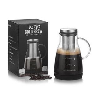 Cold Brew Coffee Maker Iced Coffee Maker and Tea Brewer with Easy to Clean Reusable Mesh Filter