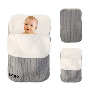 Newborn Baby Swaddle Blanket Wrap Unisex Winter Stroller Sleeping Bag For 0-13 Month Baby