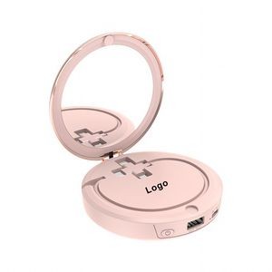 Rechargeable Hand Warmer with Makeup Mirror