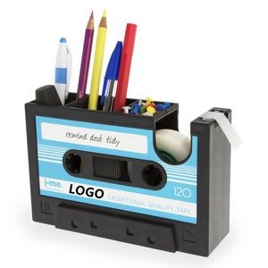 Cassette Tape Dispenser Pen Holder Vase Pencil Pot