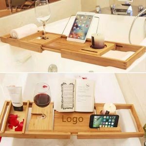Luxury Bamboo Bathtub Caddy Tray