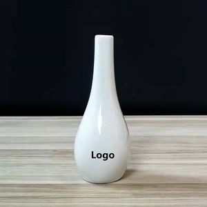 White Ceramic Bud Vase for Home Decor