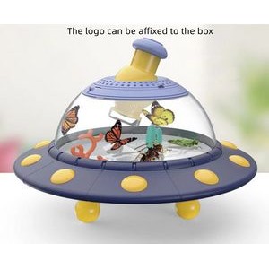 UFO Shape Observation Bucket Viewer Magnifier Cage Small Animal Biological Catcher Container