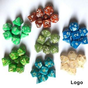 Roll Playing Dice Glitter Polyhedral Dice Sets for DND