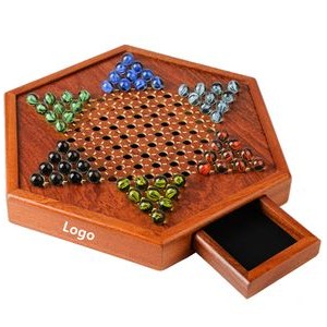 Wooden Chinese Checkers Board Game Set Family Board Game